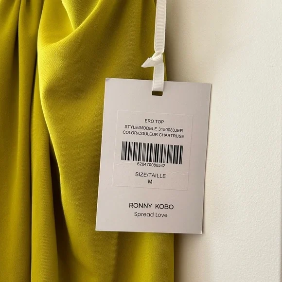 Ronny Kobo Collection Mustard Halter Blouse Size M - Picture 5 of 7